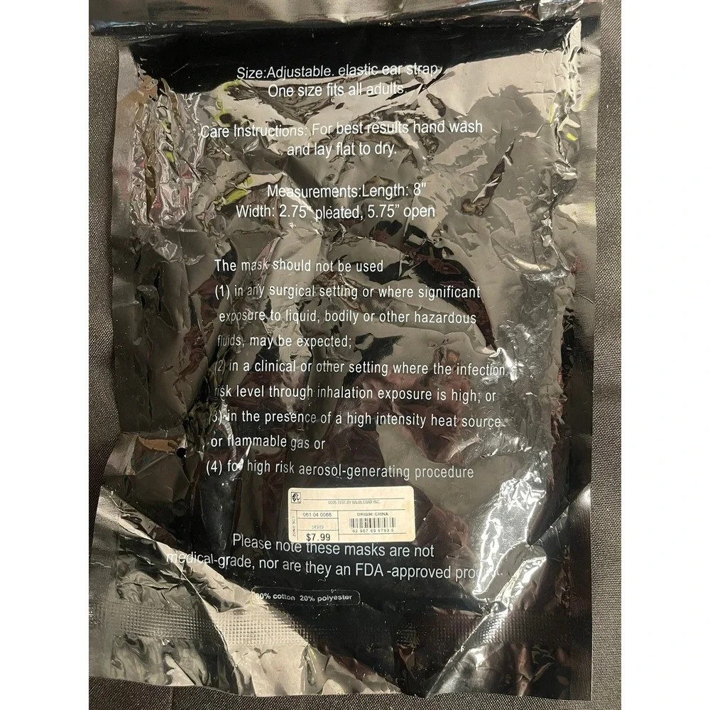 SUGARFIX by BaubleBar Black Velvet Face Mask Gold Heart Embellished Reusable